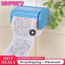 Hot 1 Roll 2 Ply Novelty Funny Number Sudoku Printed WC Bath Funny Soft Toilet Paper Tissue Wood Pulp 300 Bathroom Supplies Gift