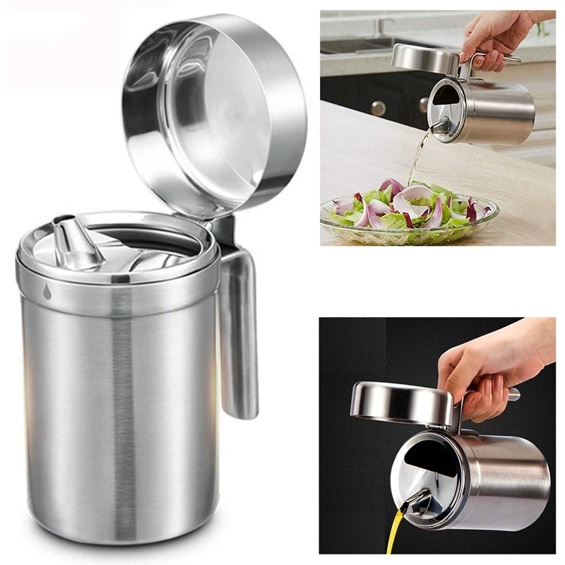 Kitchen Oil Bottle Stainless Steel Leak-Proof Oil Storage Bottle Dispenser Oil Container For Kitchen Cooking BBQ
Kitchen Oil Bottle Stainless Steel Leak-Proof Oil Storage Bottle Dispenser Oil Container For Kitchen Cooking BBQ
