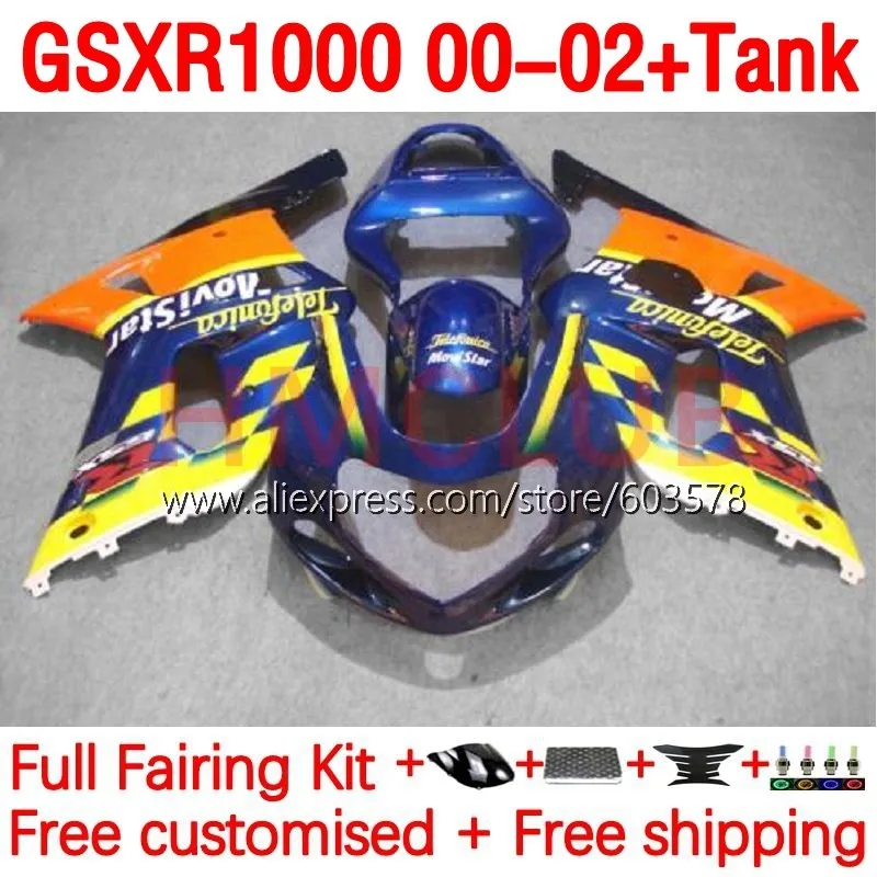 Tank OEM For SUZUKI GSXR-1000 GSXR 1000 CC K2 GSXR1000 00 01 02 GSX-R1000 2000 2001 2002 New Movistar Injection Fairing 176No.47
Tank OEM For SUZUKI GSXR-1000 GSXR 1000 CC K2 GSXR1000 00 01 02 GSX-R1000 2000 2001 2002 New Movistar Injection Fairing 176No.47