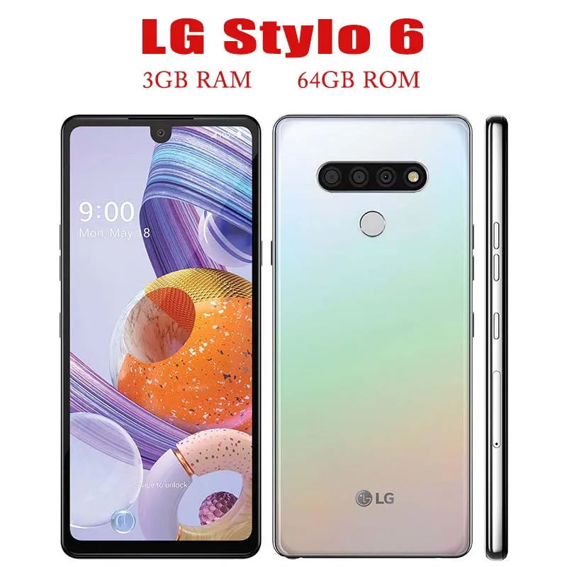 

Оригинальный разблокированный мобильный телефон LG Stylo 6 Q730TM 64 Гб ПЗУ 3 ГБ ОЗУ 4G LTE четырехъядерный смартфон задняя камера 13 МП 6,8 "Сенсорный сотовый телефон