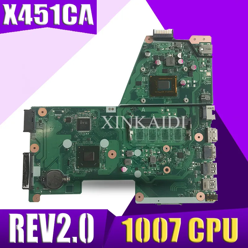 Новинка! Материнская плата Akemy X451CA для ноутбука ASUS X451C X451CA F451C, материнская плата 1007U, процессор 100%, тест ОК
Новинка! Материнская плата Akemy X451CA для ноутбука ASUS X451C X451CA F451C, материнская плата 1007U, процессор 100%, тест ОК