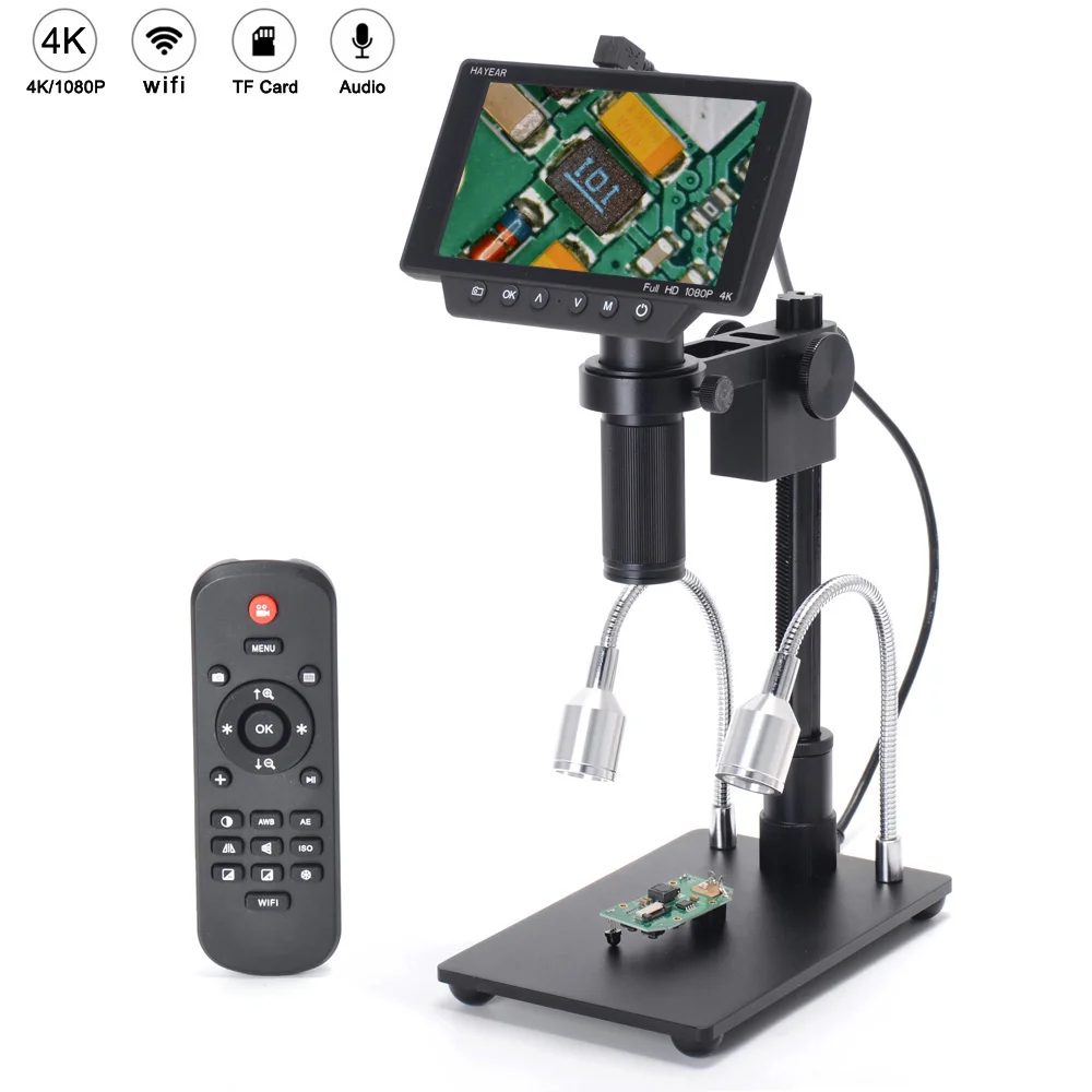 34MP Digital Microscope 4K 5 inch Screen CMOS HD Sensor 1080P 60FPS HDMI-Compatible USB & WIFI Camera 150X C-mount Lens
34MP Digital Microscope 4K 5 inch Screen CMOS HD Sensor 1080P 60FPS HDMI-Compatible USB & WIFI Camera 150X C-mount Lens