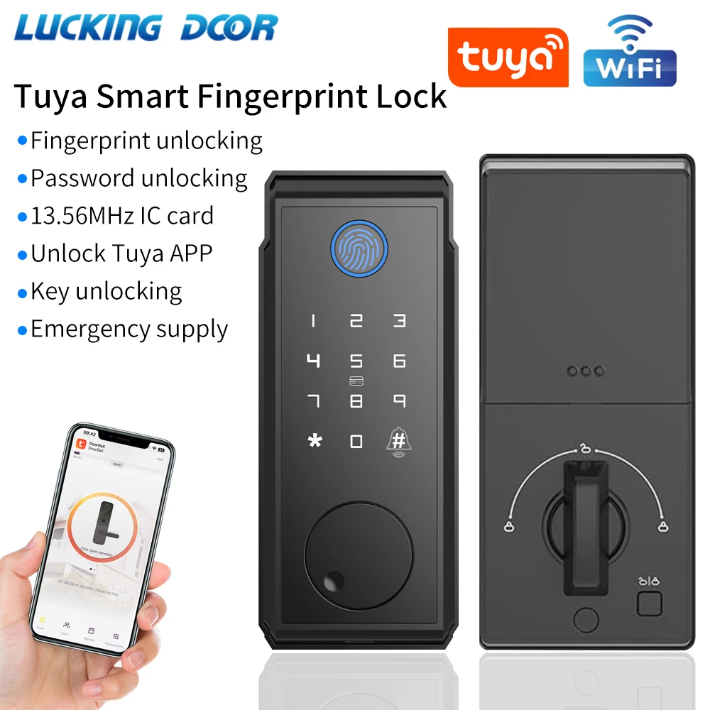LUCKING DOOR WiFi умный дверной замок с датчиком отпечатков пальцев
LUCKING DOOR WiFi умный дверной замок с датчиком отпечатков пальцев