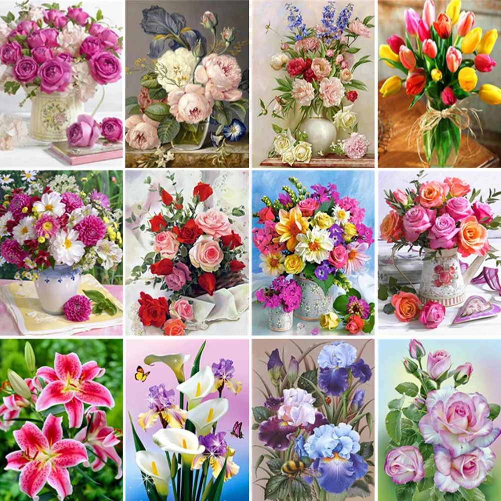 5D DIY Diamond Painting Flower Vase Full Round Drill Diamond Mosaic Flowers Rose Diamond Embroidery Art Crafts Home Wall Decor
5D DIY Diamond Painting Flower Vase Full Round Drill Diamond Mosaic Flowers Rose Diamond Embroidery Art Crafts Home Wall Decor