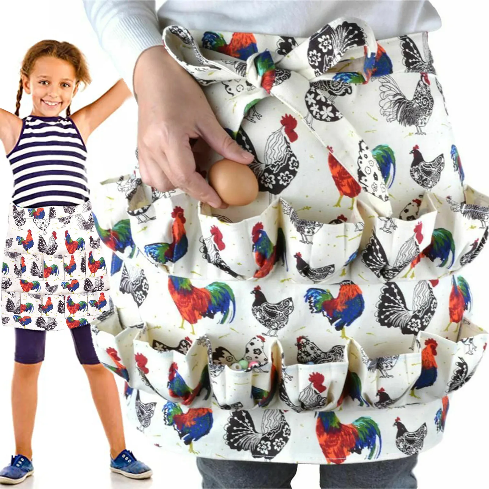 Multi-pocket Egg Collecting Harvest Aprons Chicken Farm Working Apron Goose Eggs Collection Aprons
Multi-pocket Egg Collecting Harvest Aprons Chicken Farm Working Apron Goose Eggs Collection Aprons