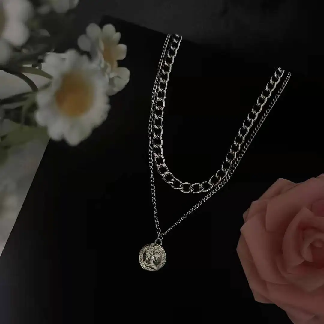 Fashion Collarbone Beauty Head Pendant Necklace All-match Multi-layer Bohemian Gothic Sweater Chain Accessorie Hip Hop Jewelry
Fashion Collarbone Beauty Head Pendant Necklace All-match Multi-layer Bohemian Gothic Sweater Chain Accessorie Hip Hop Jewelry
