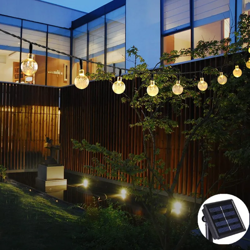 New Solar Lamps Crystal Ball Waterproof Colorful Fairy Outdoor Solar Light Garden Christmas Party Decoration String Lights
New Solar Lamps Crystal Ball Waterproof Colorful Fairy Outdoor Solar Light Garden Christmas Party Decoration String Lights