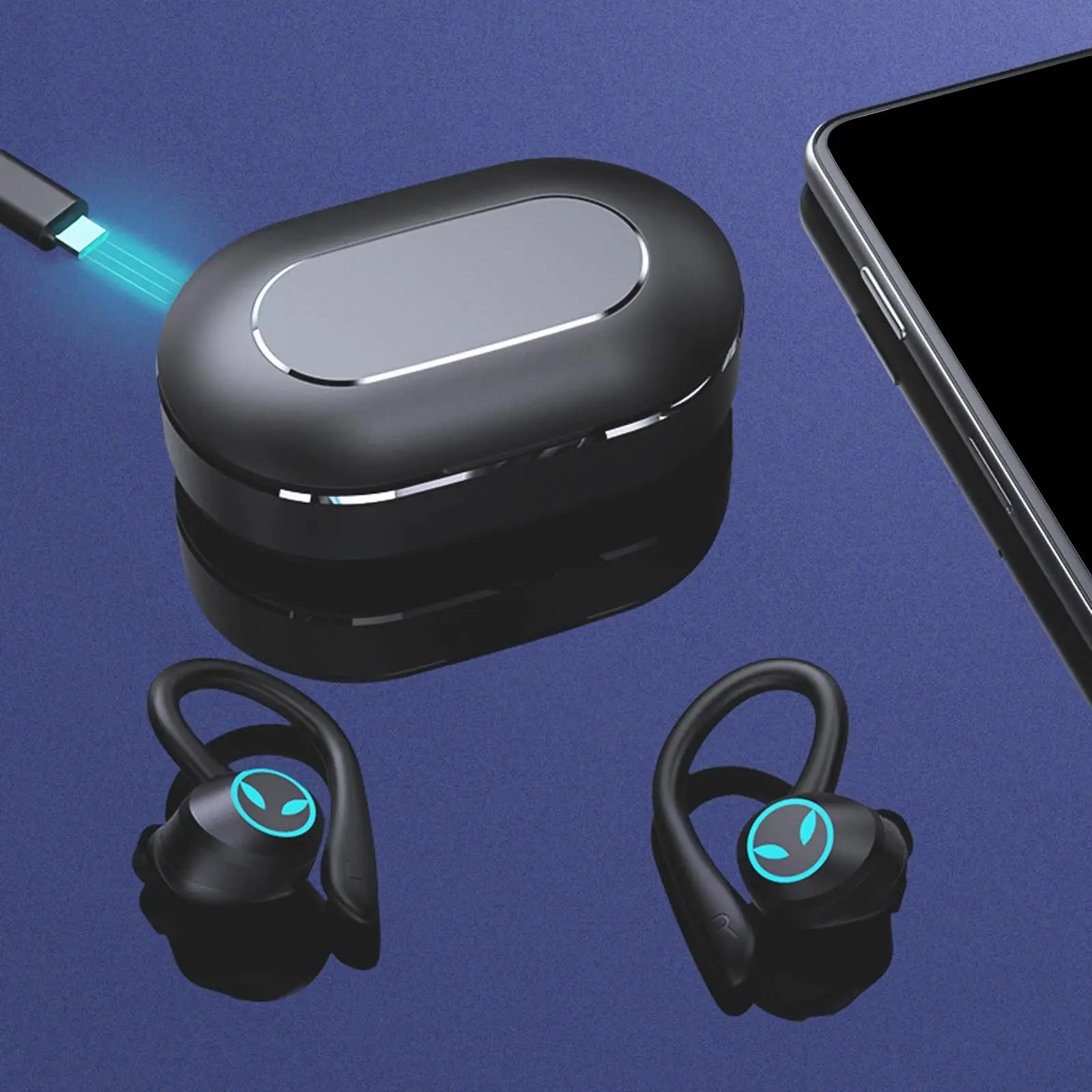 Наушники-вкладыши с зарядным чехлом, IPX7, шумоподавление, True Wireless HiFi Sound, спортивные наушники для бега, игрового компьютера, ПК
Наушники-вкладыши с зарядным чехлом, IPX7, шумоподавление, True Wireless HiFi Sound, спортивные наушники для бега, игрового компьютера, ПК