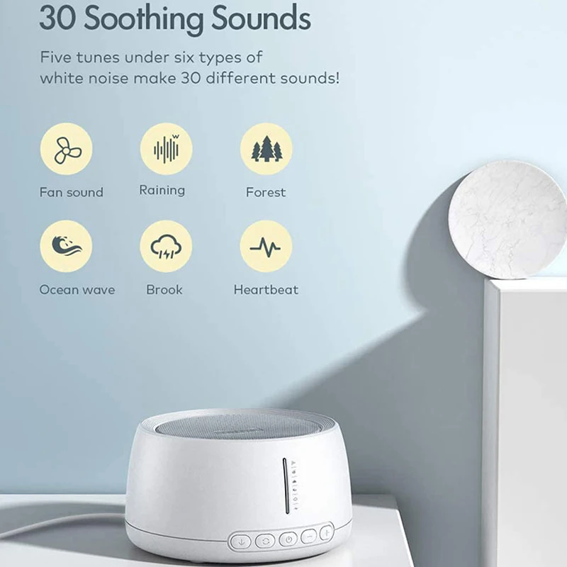 Household smart adult baby white noise sleep machine 30 sound 36 level white noise machine Portable Sleep Therapy Instrument
Household smart adult baby white noise sleep machine 30 sound 36 level white noise machine Portable Sleep Therapy Instrument