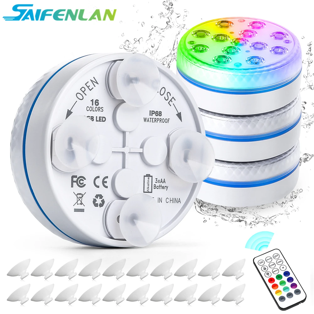 2023 Updated Submersible LED Lights with Remote Underwater Pool Light IP68 Magnet 13 LED Bright Lamp RGB for Pond/Pool/Aquarium
2023 Updated Submersible LED Lights with Remote Underwater Pool Light IP68 Magnet 13 LED Bright Lamp RGB for Pond/Pool/Aquarium