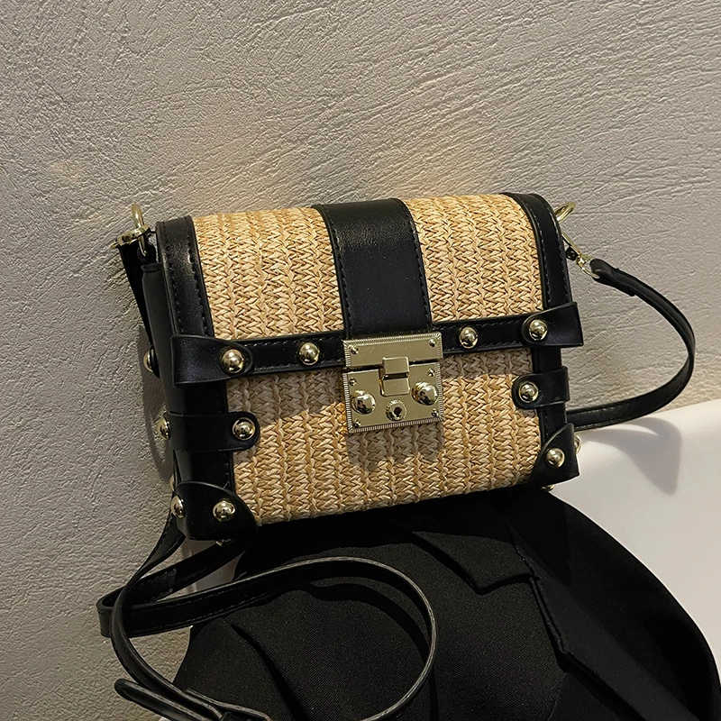 Popular Small Bag Women's 2022 Summer New Trendy All-match Messenger Bag Ins Fashion Straw Bag Small Square Bag 
Popular Small Bag Women's 2022 Summer New Trendy All-match Messenger Bag Ins Fashion Straw Bag Small Square Bag