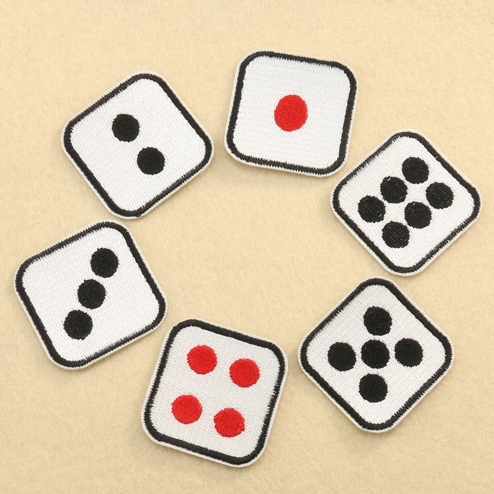 Muy Bien 1pcs Dice Cloth Stickers Embroidery Applique Iron Patches DIY Denim Jackets Badges Clothing Ornaments Sewing Supplies
Muy Bien 1pcs Dice Cloth Stickers Embroidery Applique Iron Patches DIY Denim Jackets Badges Clothing Ornaments Sewing Supplies