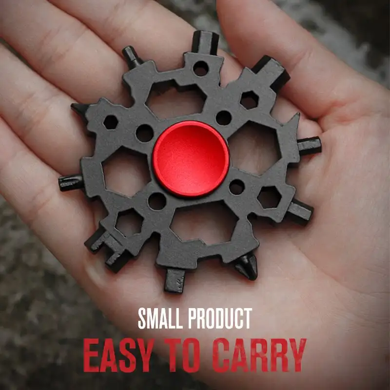 23 In 1 Fingertip Gyro Snowflake Wrench Multifunction Screwdriver Pocket Keychain Spanner Outdoor Camp Multi-tool Dropshipping
23 In 1 Fingertip Gyro Snowflake Wrench Multifunction Screwdriver Pocket Keychain Spanner Outdoor Camp Multi-tool Dropshipping