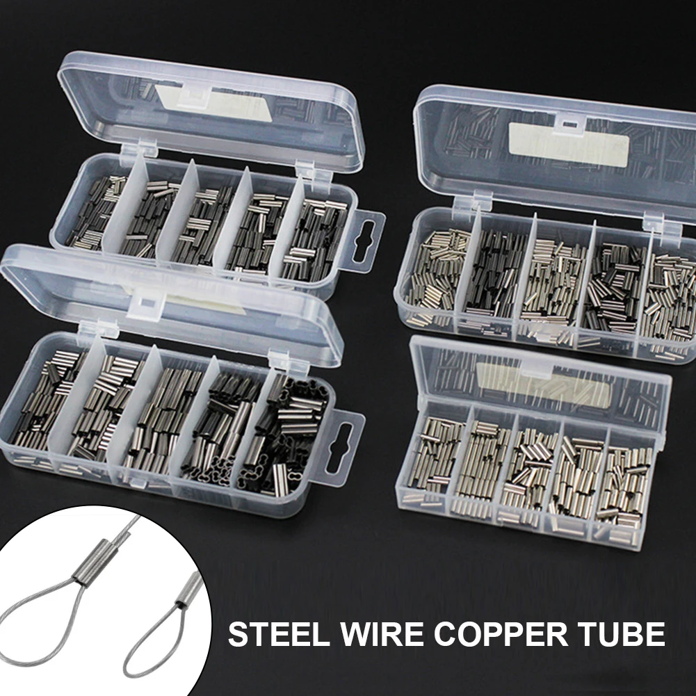 250-500Pcs/Box Single Double Barrel Crimping Sleeves Fishing Line Wire Leader Round Copper Tube Connectors Fishing Accessories
250-500Pcs/Box Single Double Barrel Crimping Sleeves Fishing Line Wire Leader Round Copper Tube Connectors Fishing Accessories