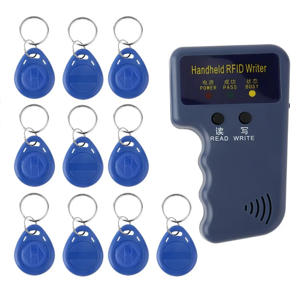 Ручной Дубликатор RFID EM4100 125 кГц, копировальный аппарат, записывающее, программирующее, считывающее устройство + 10 перезаписываемых ID-брелок...
Ручной Дубликатор RFID EM4100 125 кГц, копировальный аппарат, записывающее, программирующее, считывающее устройство + 10 перезаписываемых ID-брелок...
