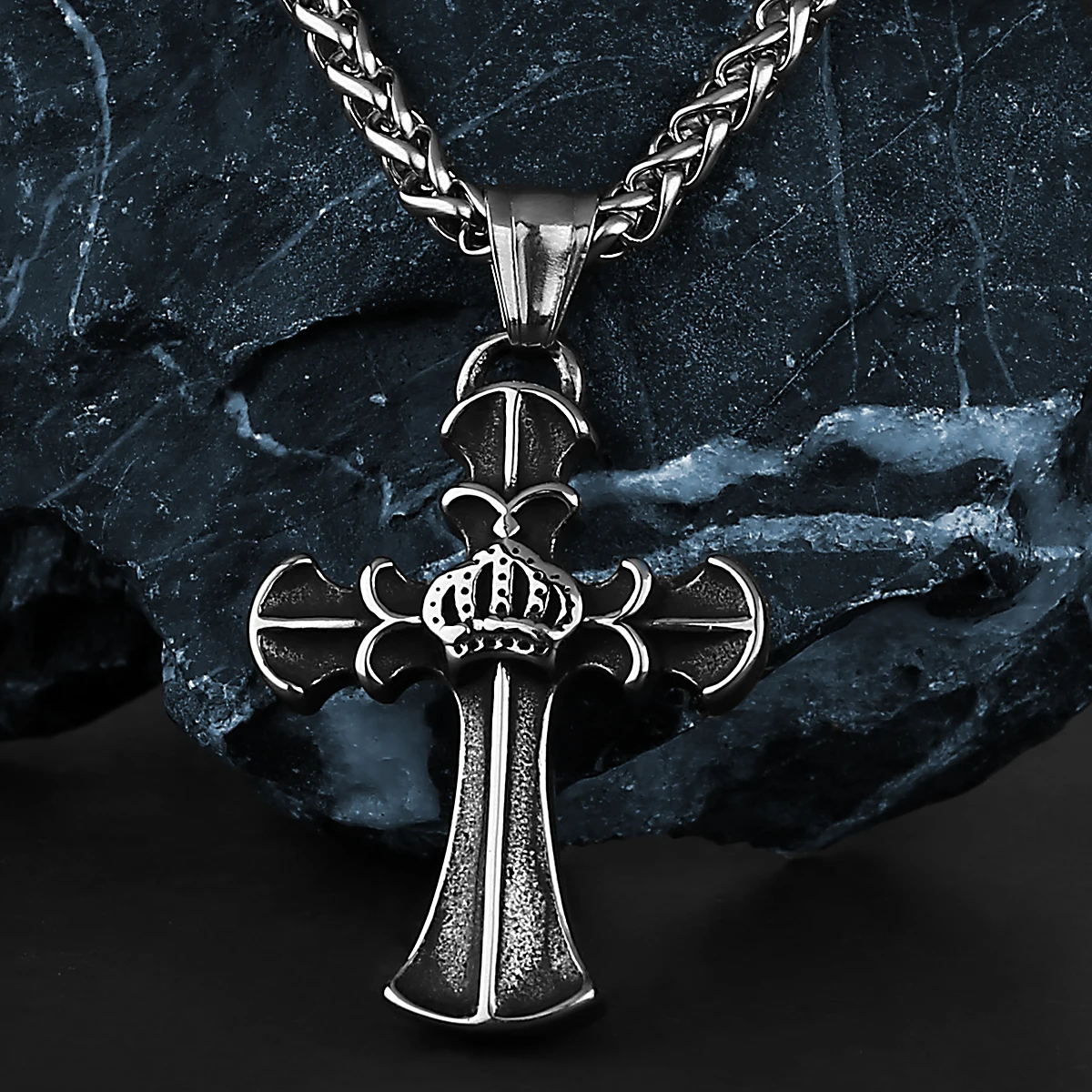 Hip Hop Punk Crown Cross Pendant Necklace Men and Women Fashion Trend Titanium Steel Stainless Steel Necklace Jewelry Gift
Hip Hop Punk Crown Cross Pendant Necklace Men and Women Fashion Trend Titanium Steel Stainless Steel Necklace Jewelry Gift