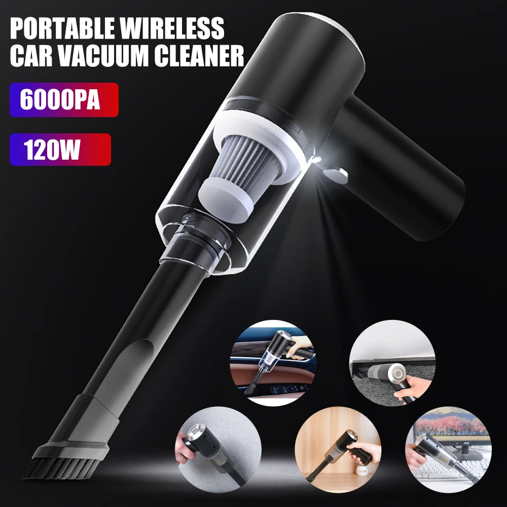 6000pa Portable Wireless Car Vacuum Cleaner Wet & Dry Handheld High Power Super Suction Cleaning Vacuum Cleaner with LED Light 
6000pa Portable Wireless Car Vacuum Cleaner Wet & Dry Handheld High Power Super Suction Cleaning Vacuum Cleaner with LED Light