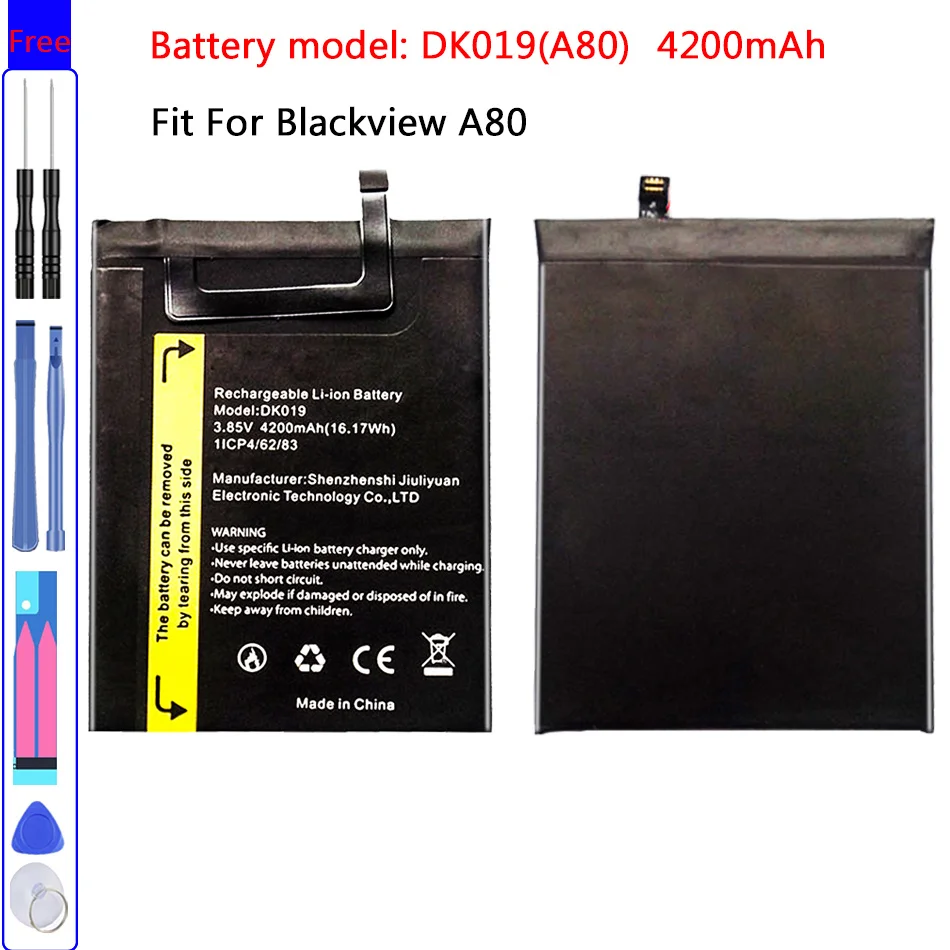 Аккумулятор DK019 (A80) 4200 мАч для Blackview A80 A 80 Batteria + Бесплатные инструменты
Аккумулятор DK019 (A80) 4200 мАч для Blackview A80 A 80 Batteria + Бесплатные инструменты