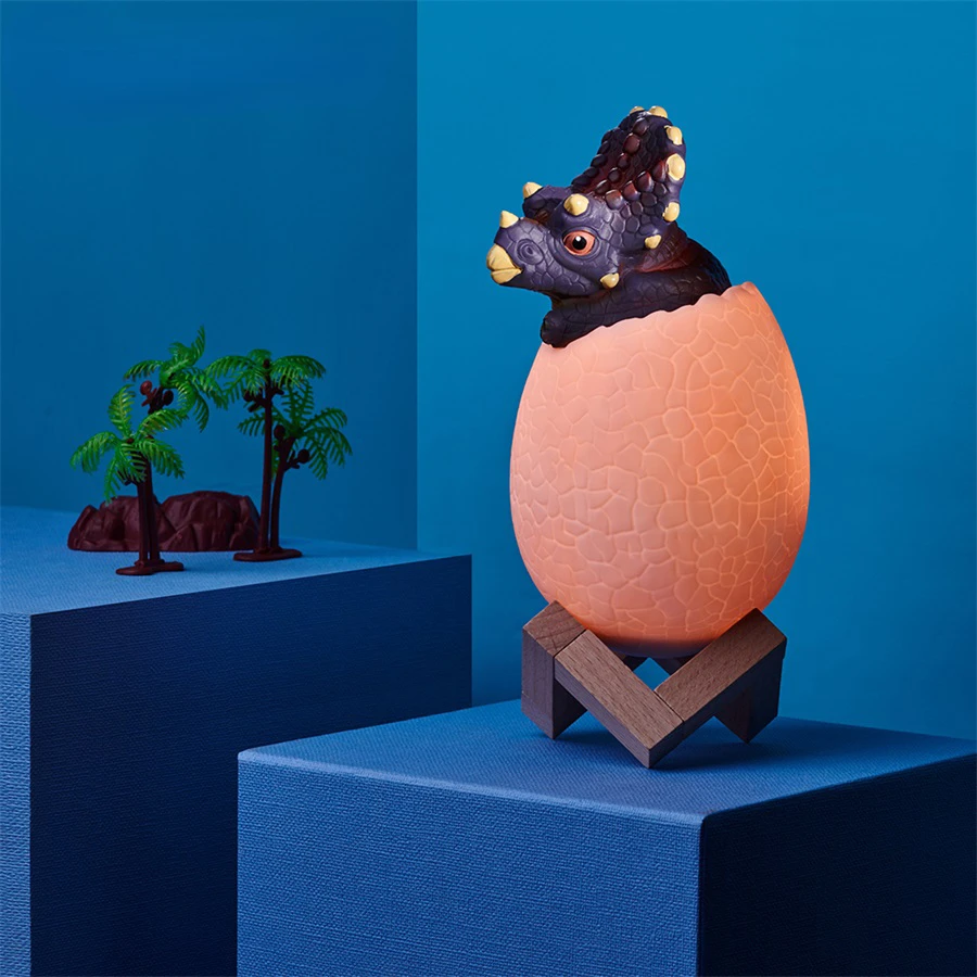 Dinosaur LED Night Light 16 Colors 3D Printed Touch Sensor Triceratops Egg Bedside Lamp Remote Control Toy Rechargeable Light
Dinosaur LED Night Light 16 Colors 3D Printed Touch Sensor Triceratops Egg Bedside Lamp Remote Control Toy Rechargeable Light