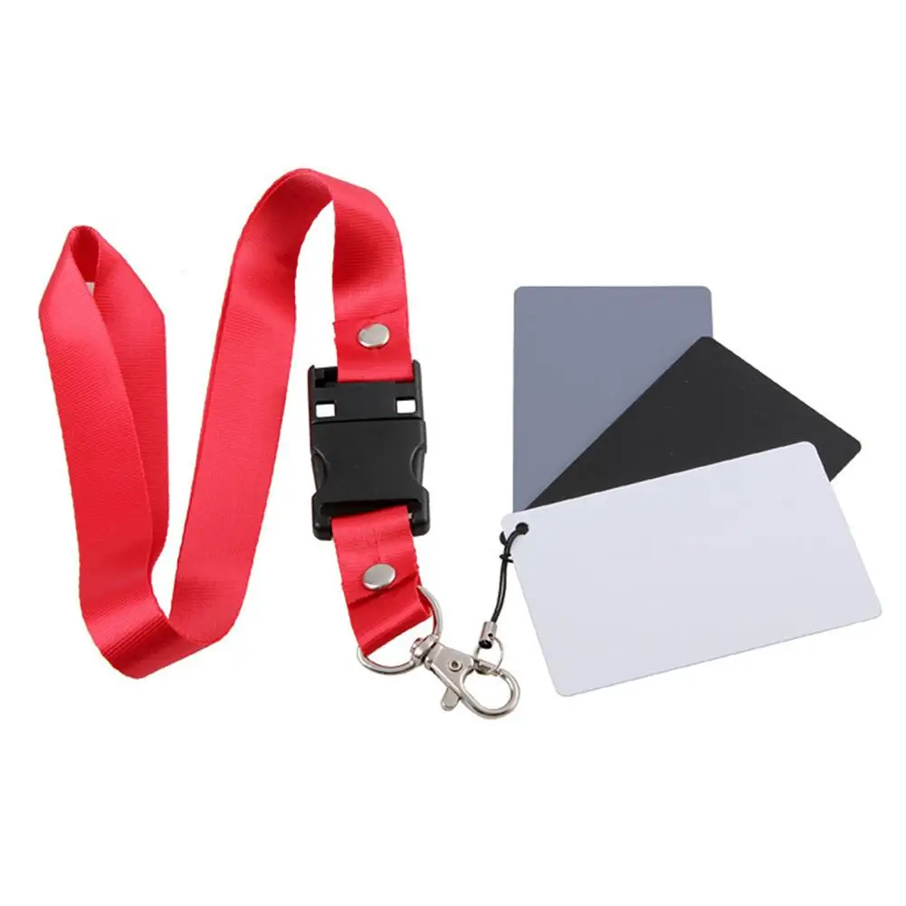 3 In 1 White Black Grey Balance Cards 18-degree Small Gray Card With Neck Strap Photography Accessories Color Calibration Cards
3 In 1 White Black Grey Balance Cards 18-degree Small Gray Card With Neck Strap Photography Accessories Color Calibration Cards