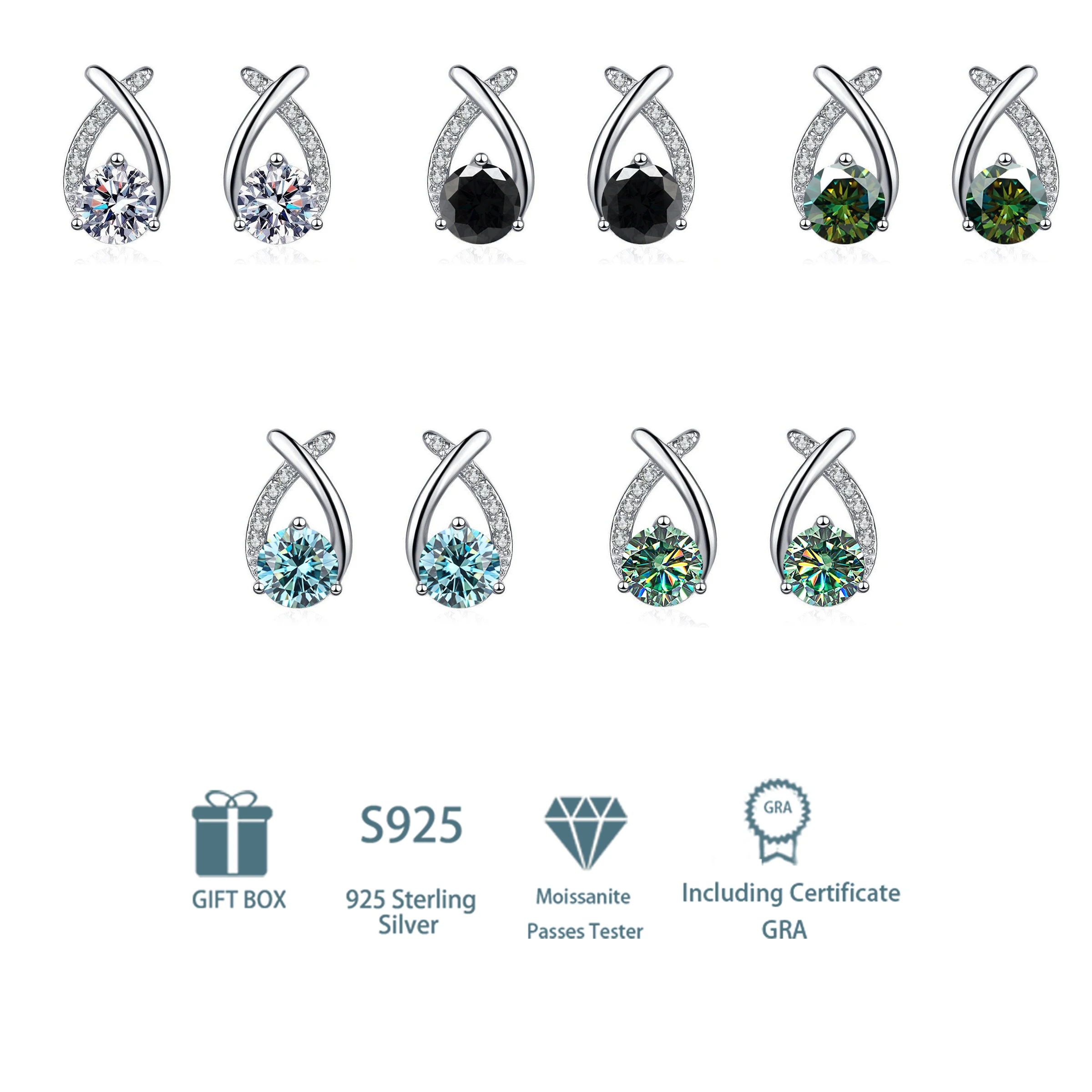 Tancise 925 Sterling Silver 0.5 carat Moissanite Drop Earrings For Women Wedding Party Gifts
Tancise 925 Sterling Silver 0.5 carat Moissanite Drop Earrings For Women Wedding Party Gifts