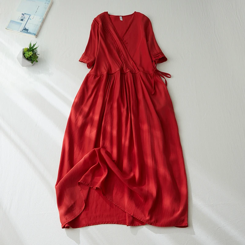 Limiguyue Single Breasted Linen Dress Vintage Loose High Waist Chic Slant Placket Pleated Dress Lace-up Maxi Dresses Lolita J368
Limiguyue Single Breasted Linen Dress Vintage Loose High Waist Chic Slant Placket Pleated Dress Lace-up Maxi Dresses Lolita J368