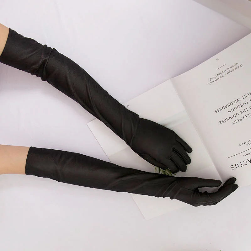 1Pair Elegant Bride White Wedding Gloves Long Elastic Etiquette Gloves Summer Sunscreen UV Full Finger Driving Mitten Guantes
1Pair Elegant Bride White Wedding Gloves Long Elastic Etiquette Gloves Summer Sunscreen UV Full Finger Driving Mitten Guantes