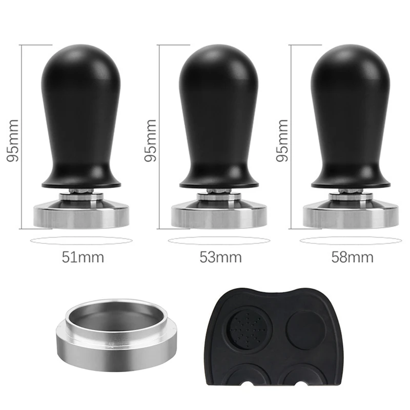Spring Loaded Elastic Coffee Tamper Aluminum Stainless Steel Coffee Powder Hammer 53Mm
Spring Loaded Elastic Coffee Tamper Aluminum Stainless Steel Coffee Powder Hammer 53Mm
