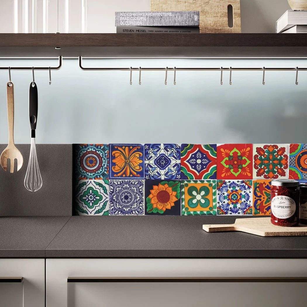 Ornament Wall Stickers 24Pcs Bathroom Decals Kitchen Self-stick Tile Decal Vintage Wall Sticker Waterproof Durable
Ornament Wall Stickers 24Pcs Bathroom Decals Kitchen Self-stick Tile Decal Vintage Wall Sticker Waterproof Durable