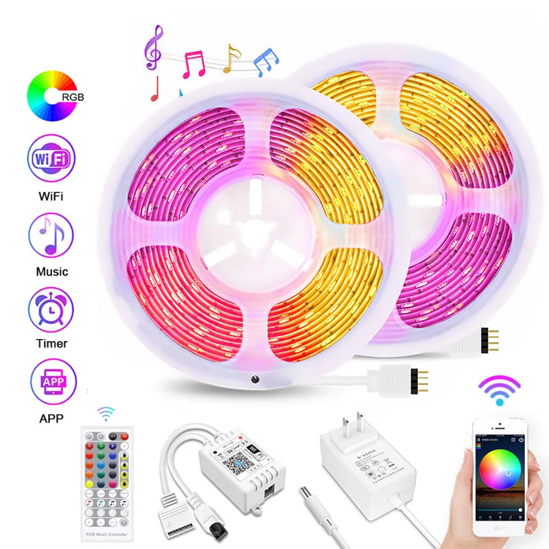 Tuya WiFi LED Strip Light RGB Controller 12V Smart Life Music Sync DJ Disco Lamp Build-in Microphone Work with Alexa Google Home
Tuya WiFi LED Strip Light RGB Controller 12V Smart Life Music Sync DJ Disco Lamp Build-in Microphone Work with Alexa Google Home