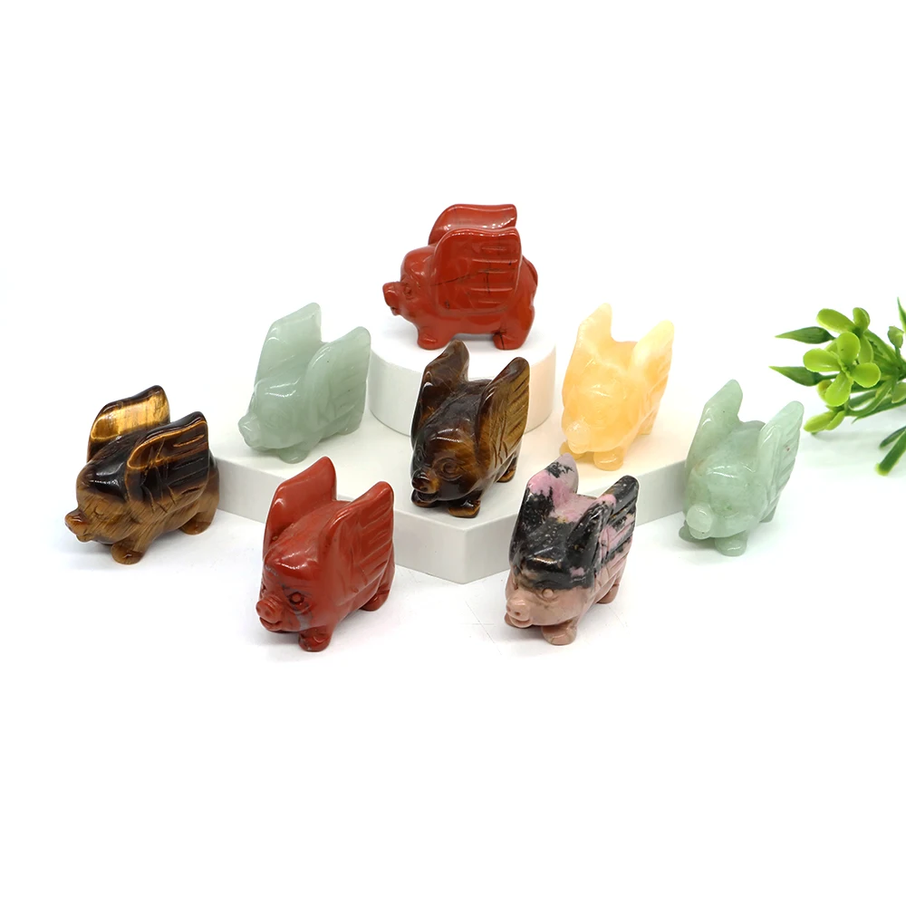 1.5" Flying Pig Statue Natural Stone Animal Carving Reiki Gem Crafts Healing Crystal Figurine Jewelry Home Decoration Wholesale
1.5" Flying Pig Statue Natural Stone Animal Carving Reiki Gem Crafts Healing Crystal Figurine Jewelry Home Decoration Wholesale