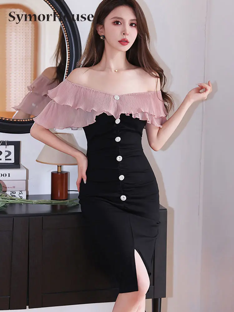 Summer Autumn Patchwork Fashion Single-Breasted Pencil Dress Womens Simple Sexy Sheath Dresses Casual Party Office Vestidos
Summer Autumn Patchwork Fashion Single-Breasted Pencil Dress Womens Simple Sexy Sheath Dresses Casual Party Office Vestidos