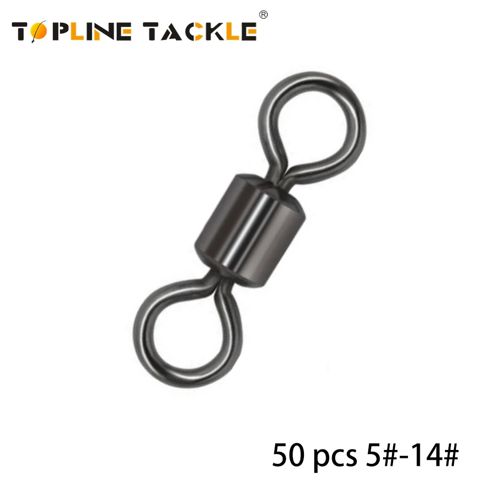 Topline Tackle 50pcs Swivel Fishing Connector Strong Fishing Rolling Swivel Stainless Steel Connector Solid Ring Barrel Bearing
Topline Tackle 50pcs Swivel Fishing Connector Strong Fishing Rolling Swivel Stainless Steel Connector Solid Ring Barrel Bearing