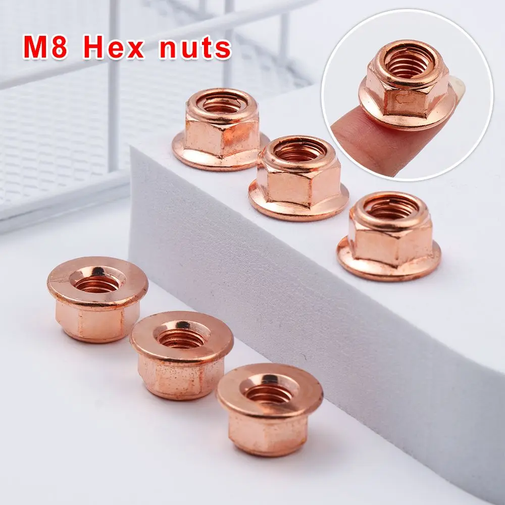 12Pcs/Set High Temperature Nuts Flashed Exhaust Copper M8 Nut Practical Fasteners Home Improvement Manifold Tool Hardware
12Pcs/Set High Temperature Nuts Flashed Exhaust Copper M8 Nut Practical Fasteners Home Improvement Manifold Tool Hardware