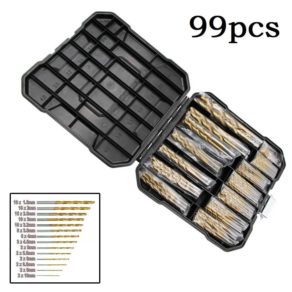 Power Tools Drill Bit HSS High Speed Steel Metal Hole Grooving Titanium Drill Bit Set With Storage Case Brand New
Power Tools Drill Bit HSS High Speed Steel Metal Hole Grooving Titanium Drill Bit Set With Storage Case Brand New