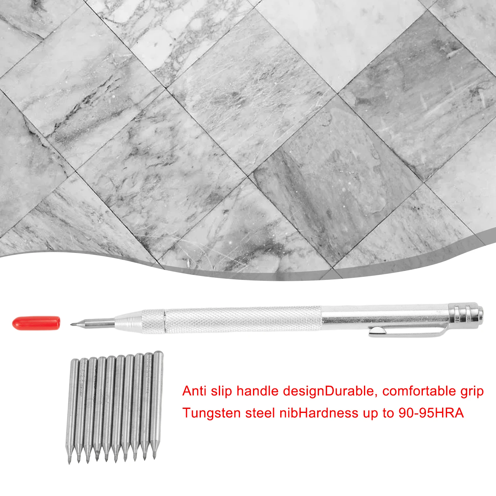 Alloy Scribe Pen Carbide Scriber Pen Metal Wood Glass Tile Cutting Marker Pencil Metalworking Woodworking Hand Tools
Alloy Scribe Pen Carbide Scriber Pen Metal Wood Glass Tile Cutting Marker Pencil Metalworking Woodworking Hand Tools