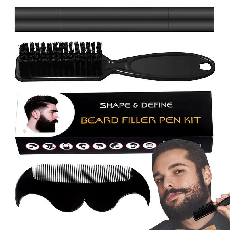 Beard Filling Pen Kit Barber Pencil With Brush Comb Male Water Proof Waterproof Eyebrow Shape Mustache Styling Salon Repair Tool
Beard Filling Pen Kit Barber Pencil With Brush Comb Male Water Proof Waterproof Eyebrow Shape Mustache Styling Salon Repair Tool