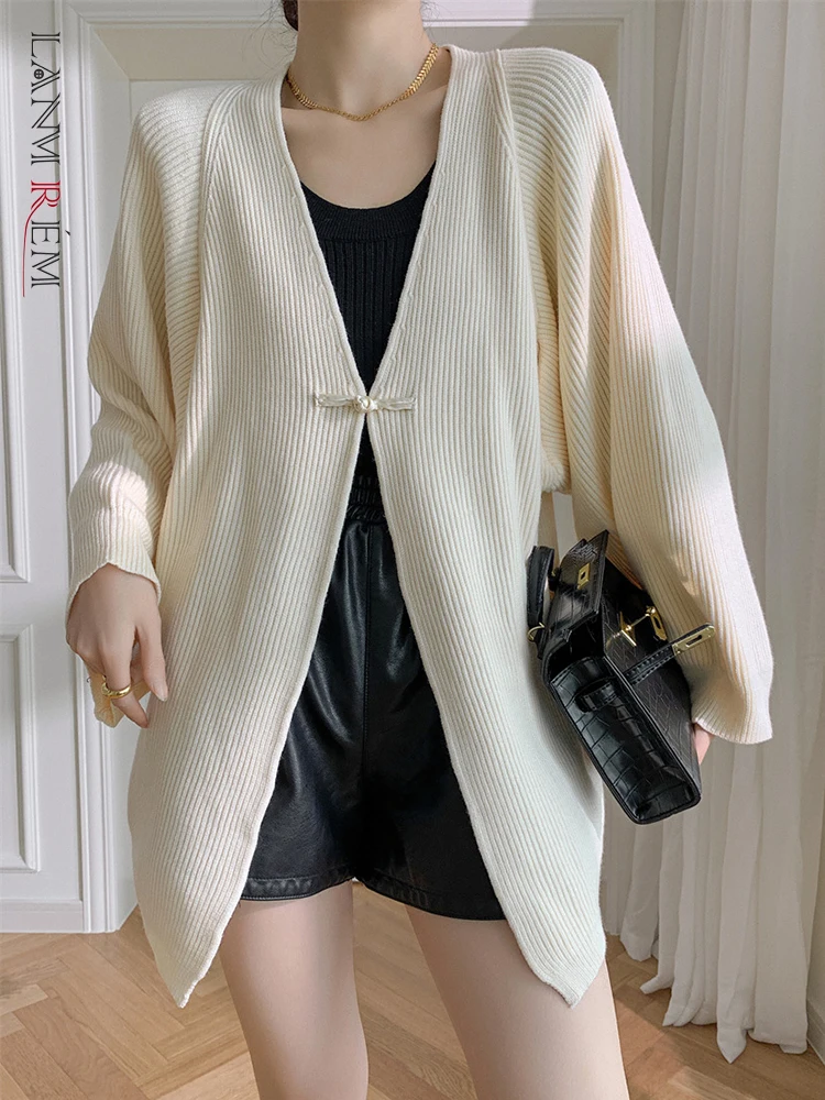 LANMREM Elegant Knitting Cardigan For Women V Neck Long Sleeve Loose Sweater Female Fashion New 2022 Autumn Winter 2R4672
LANMREM Elegant Knitting Cardigan For Women V Neck Long Sleeve Loose Sweater Female Fashion New 2022 Autumn Winter 2R4672