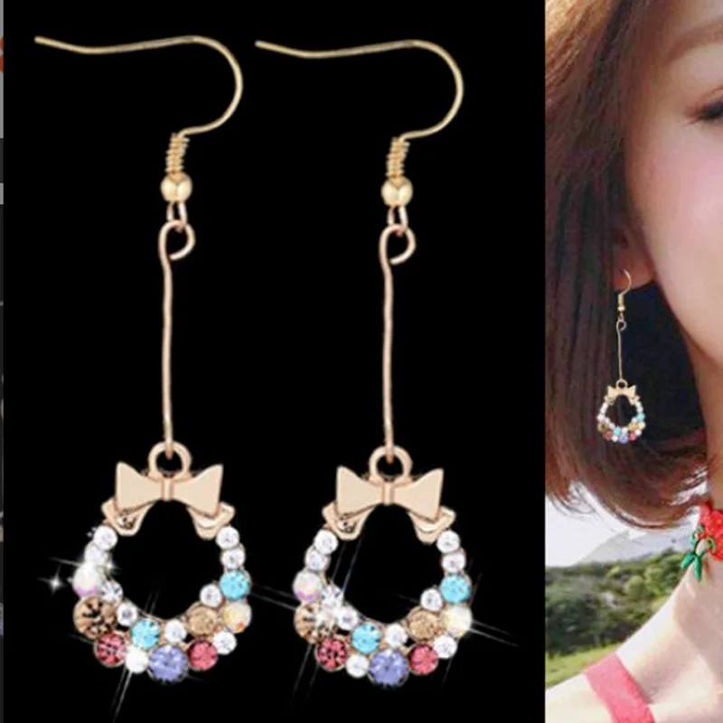 Women's Earrings Korean Style Colored Diamond Bow Earrings Cute Lady Bow Ladies Jewelry Fashion Earrings
Women's Earrings Korean Style Colored Diamond Bow Earrings Cute Lady Bow Ladies Jewelry Fashion Earrings