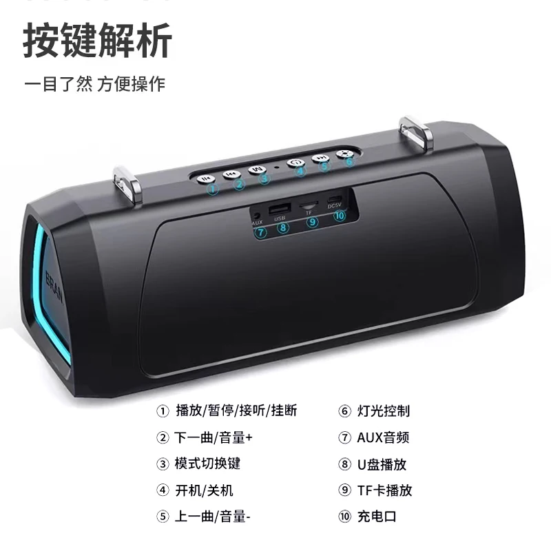 Беспроводная bluetooth-Колонка для дома, компьютера, настольного компьютера, сабвуфера для автомобиля