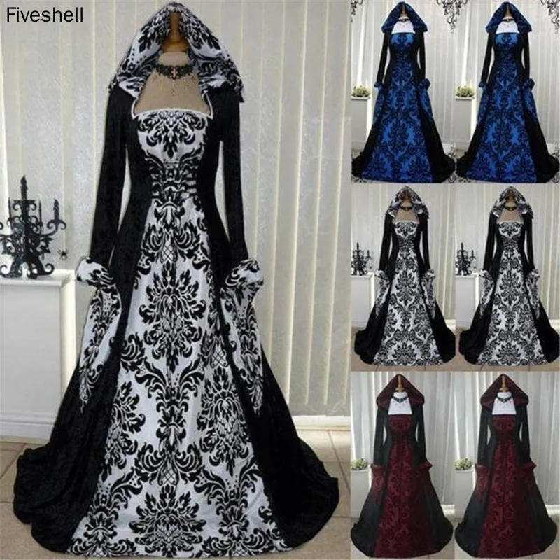 Plus Size Medieval Vintage Style Gothic Dress Floor Length Women Gothic Maxi Dress Halloween Cosplay Costumes Retro Long Dress
Plus Size Medieval Vintage Style Gothic Dress Floor Length Women Gothic Maxi Dress Halloween Cosplay Costumes Retro Long Dress