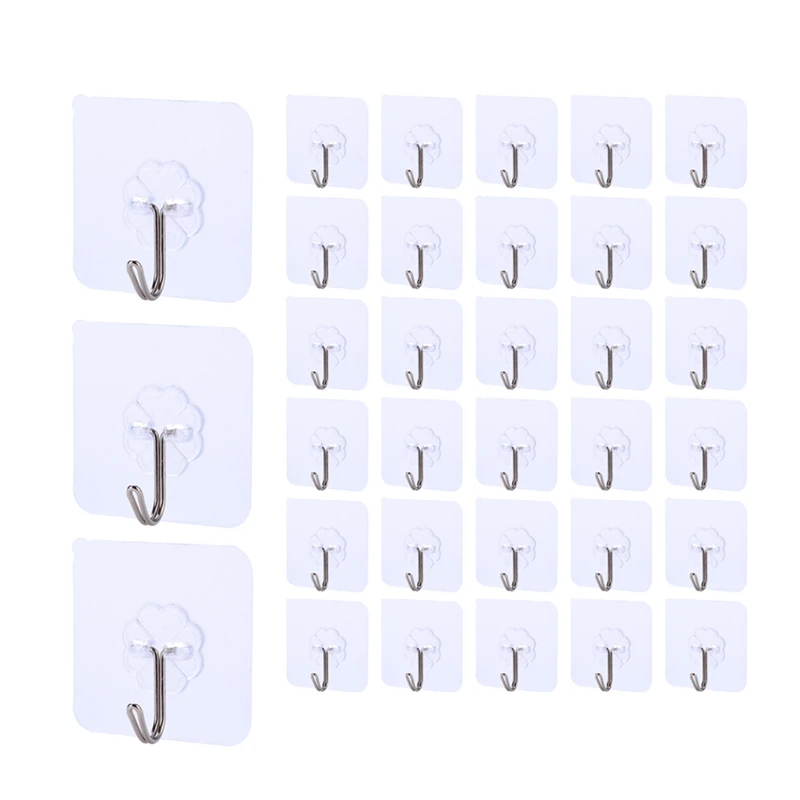 Punch-Free Non-Marking Hook Strong Glue Transparent Wall Wall Hanging Waterproof Sticker Hook
Punch-Free Non-Marking Hook Strong Glue Transparent Wall Wall Hanging Waterproof Sticker Hook