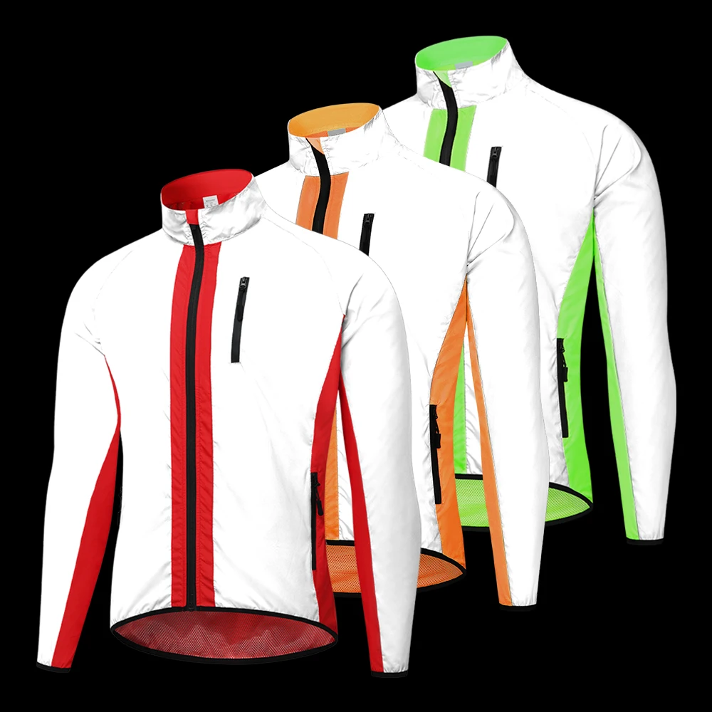 WOSAWE Full Reflective Men's Sports Jacket Windproof Water-repellent Cycling Jacket Lightweight Night Glowing Running Vest
WOSAWE Full Reflective Men's Sports Jacket Windproof Water-repellent Cycling Jacket Lightweight Night Glowing Running Vest