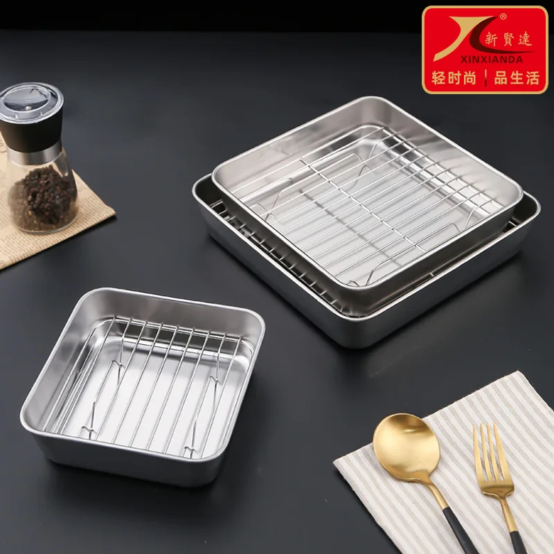 Stainless Steel Deep Baking Baking Tray Japanese Flat Bottomed Hotel Tray Square Drain Tray Barbecue Tray Kitchen Accessories
Stainless Steel Deep Baking Baking Tray Japanese Flat Bottomed Hotel Tray Square Drain Tray Barbecue Tray Kitchen Accessories