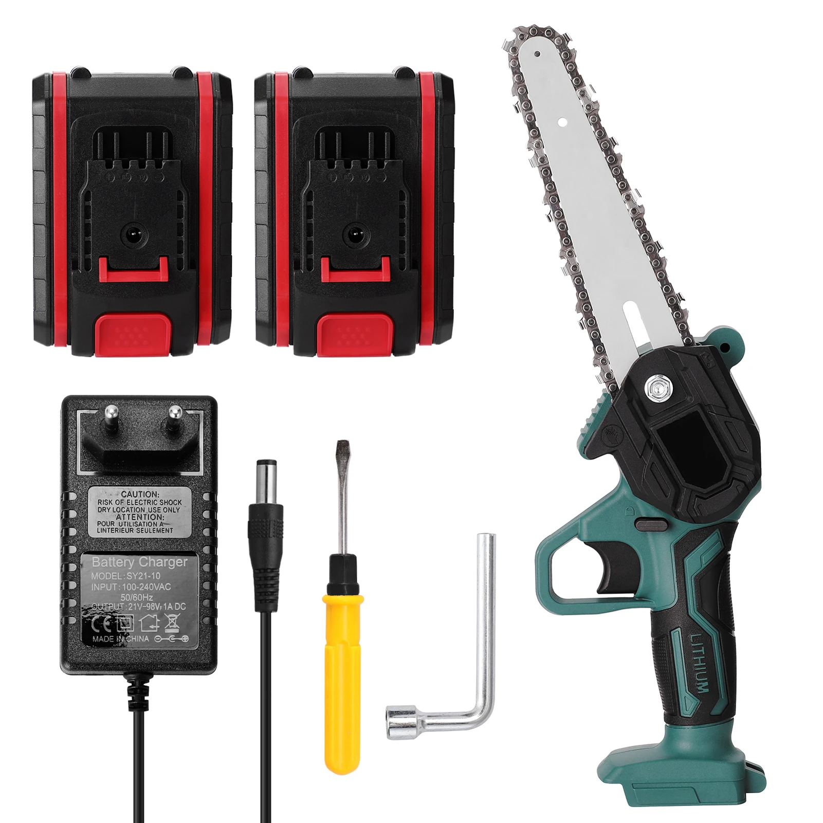 21V Portable Mini Electric Pruning Saw Rechargeable Small Wood Spliting Chainsaw Woodworking Tool for Garden Orchard Branch Clip
21V Portable Mini Electric Pruning Saw Rechargeable Small Wood Spliting Chainsaw Woodworking Tool for Garden Orchard Branch Clip