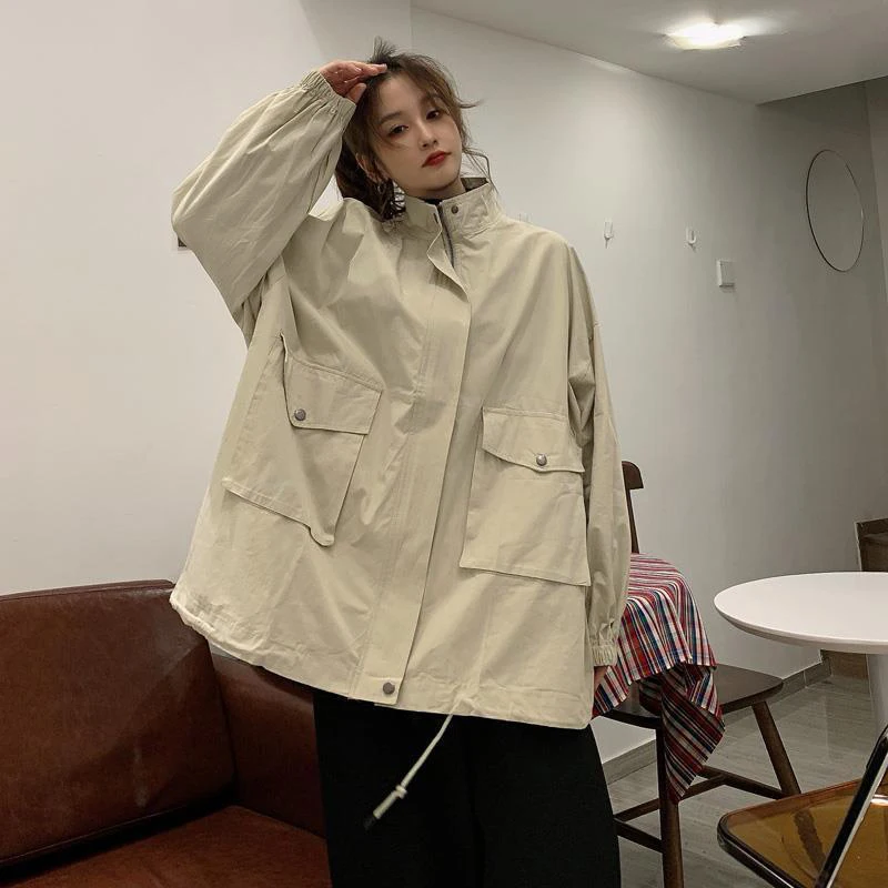 Gidyq Cargo Sports Coat Women Korean Solid Casual Loose Bf Tops Y2K Fashion Streetwear Female Big Pocket Jacket Spring New
Gidyq Cargo Sports Coat Women Korean Solid Casual Loose Bf Tops Y2K Fashion Streetwear Female Big Pocket Jacket Spring New