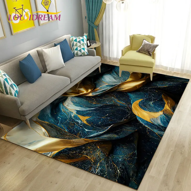 Nordic Marble Texture Goldren Blue Area Rug Large,Carpet Rug for Living Room Bedroom Sofa Doormat Decor,Kid Non-slip Floor Mat
Nordic Marble Texture Goldren Blue Area Rug Large,Carpet Rug for Living Room Bedroom Sofa Doormat Decor,Kid Non-slip Floor Mat