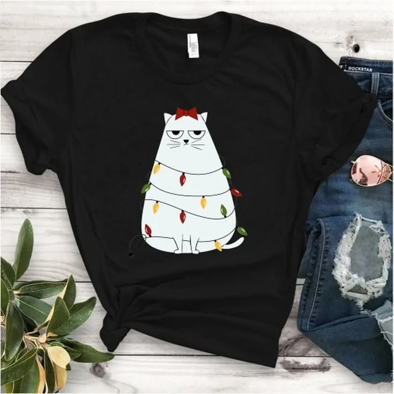 Cute White Cat Print Women T Shirt Short Sleeve O Neck Loose Women Tshirt Ladies Tee Shirt Tops Clothes Camisetas Mujer
Cute White Cat Print Women T Shirt Short Sleeve O Neck Loose Women Tshirt Ladies Tee Shirt Tops Clothes Camisetas Mujer