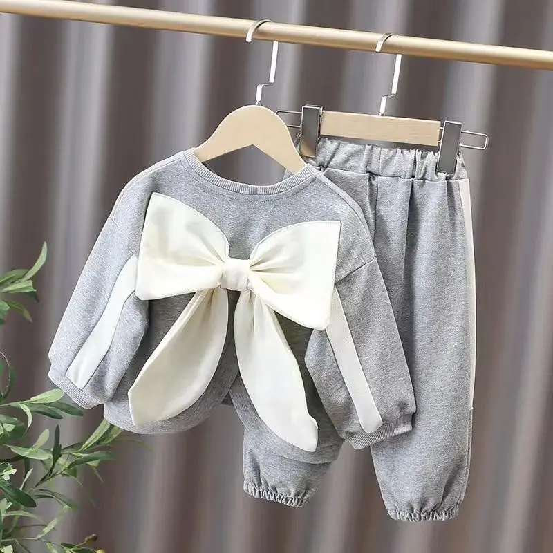 Korea Autumn Girls Clothing Suit Children Bow Sweater and Pants 2 Pcs Set Kids Sweet Leisure Loungewear Baby Tracksuit for 2-12Y
Korea Autumn Girls Clothing Suit Children Bow Sweater and Pants 2 Pcs Set Kids Sweet Leisure Loungewear Baby Tracksuit for 2-12Y