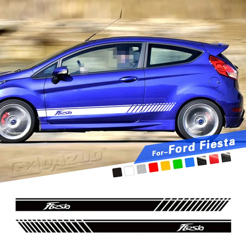 Racing Sport Stripes Both Side Car Door Skirt Decals For Ford Fiesta ST RS Hatchback 2008-2018 3-5 Auto Body Decor Stickers
Racing Sport Stripes Both Side Car Door Skirt Decals For Ford Fiesta ST RS Hatchback 2008-2018 3-5 Auto Body Decor Stickers